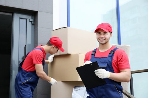 Professional furniture removals in Vauxhall with packed moving van