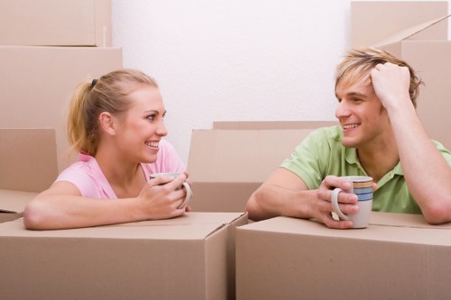 Professional office removals planning in Vauxhall with business equipment ready for transport