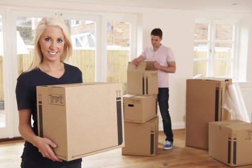 Packing and protecting office furniture for a commercial move in Vauxhall