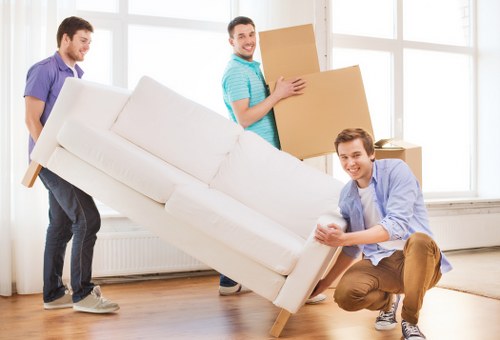 Insured moving service protecting items during transport
