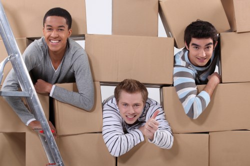 Professional moving truck loaded for a move near Vauxhall properties