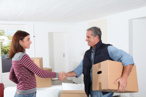 Office relocation support in Vauxhall with boxes and equipment