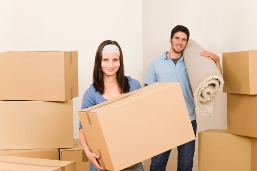 Professional movers handling a Vauxhall flat relocation
